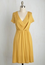 Apres la Soiree A-Line Dress in Marigold by Gilli Inc
