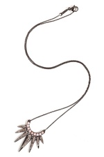 18kt Blackened Gold Necklace with Diamond and Turquoise by Nikos Koulis