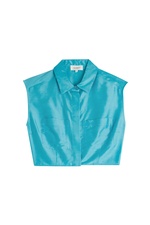 Cropped Silk-Blend Blouse by Isa Arfen