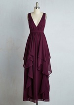 Stately Slow Dance Maxi Dress in Fog by Minuet dba Audrea Inc