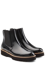 Patent Leather Chelsea Boots by Hogan