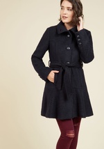 Cozy About Me Coat in Navy by JESSICA SIMPSON OUTERWEAR
