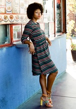 Kheer to Join Us? Shirt Dress in Stripes by JANTEX INTERNATIONAL LIMITED