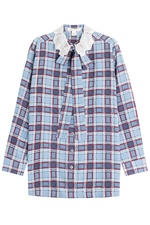 Printed Cotton Shirt with Sequin Collar by Marc Jacobs