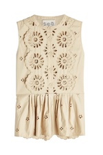 Eyelet Blouse by sea