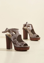 My Bold Stomping Grounds Velvet Heel in Mauve by Very Volatile