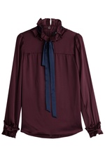 Silk Blouse with Ribbon by Paule Ka