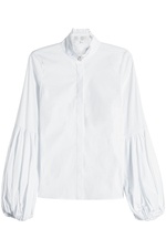 Cotton Blouse with Puffed Sleeves by Caroline Constas