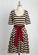 Exhibition Marks the Spot A-Line Dress in Stripes by Effie's Heart