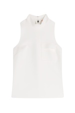 Sleeveless Crepe Blouse by MSGM