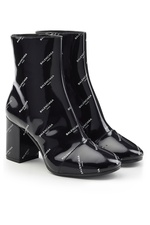 Printed Patent Leather Ankle Boots by Balenciaga