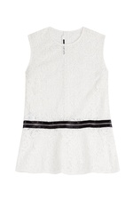 Lace Peplum Top with Zipper by McQ Alexander McQueen