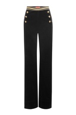 High-Waisted Velvet Wide Leg Pants by Hilfiger Collection