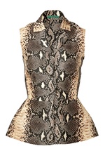 Snake-Print Silk Top by Emilia Wickstead