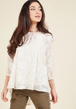 A Taste of Tranquility Floral Top by Doe & Rae