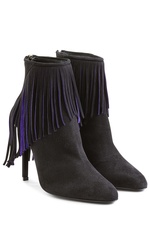 Suede Ankle Boots with Fringing by Tamara Mellon