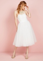 A Love Above the Rest Fit and Flare Dress in White by Chi Chi