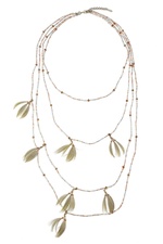 Feather and Bead Embellished Necklace by Valentino