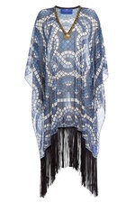 Printed Fringe Tunic by Elena Makri