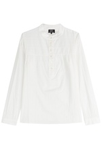 Long Sleeve Cotton Henley Shirt by A.P.C.