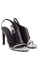 Lizard Embossed Leather Sandals by Alexander Wang