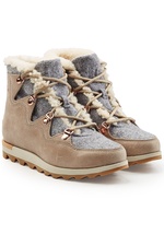 Sneakchic Alpine Holiday Leather Ankle boots with Shearling by Sorel