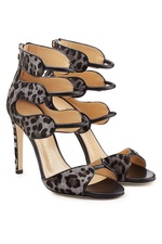 Larkspur Leather Sandals with Printed Calf Hair by Chloe Gosselin