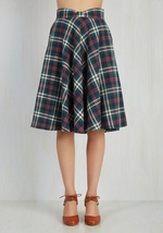 Potluck Hostess Midi Skirt in Red by Shaoxing Lidong Trading Co