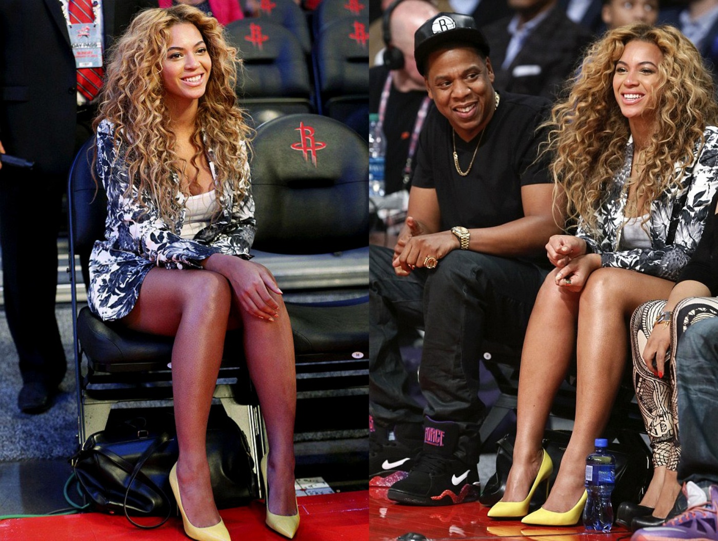 Beyonce & Jay-Z at NBA All Star Game submitted by Canary + Rook