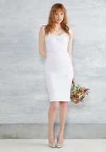 Nonpareil Nuptials Sheath Dress in White by Stop Staring