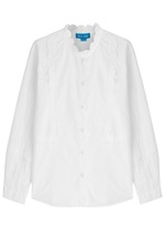 Scalloped Cotton Blouse by M i H