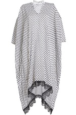 Printed Caftan with Lace by Lala Berlin