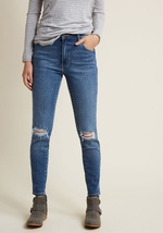 Doing Downtown Distressed Skinny Jeans by Rolla's