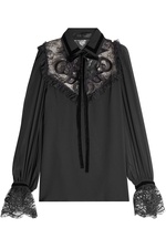 Blouse with Silk, Velvet and Lace by Elie Saab
