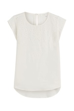 Embroidered Silk Top by Veronica Beard