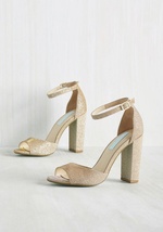 Stay on Pointe Metallic Heel in Gold by Betsey Johnson Footwear