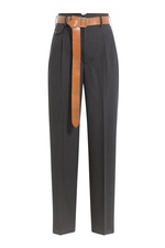 Wool Pants with Leather Belt by Golden Goose Deluxe Brand