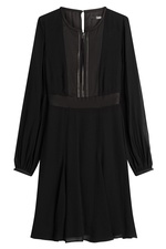 Chiffon Dress with Zipped Front by Karl Lagerfeld