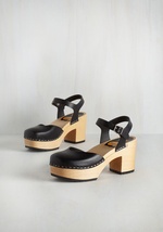 Arts and Letters Leather Heel in Carmine by Swedish Hasbeens