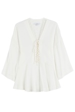 Blouse with Lace-Up Front by Iro