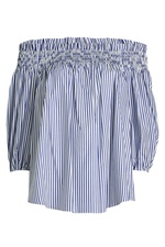 Striped Cotton Off-Shoulder Top by Caroline Constas