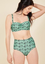 On a Tide Note Swimsuit Top by High Dive by ModCloth