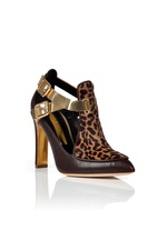 Haircalf/Leather Cutout Ankle Boots by Rupert Sanderson