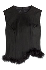 Mesh Top with Marabou Feathers by Simone Rocha