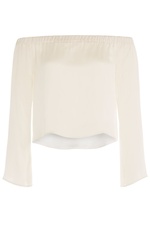 Silk Off-the-Shoulder Blouse by Deitas