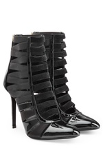Patent Leather/Suede Corset Booties by Tamara Mellon