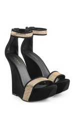 Embellished Suede Wedges by Balmain
