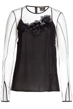 Top with Sheer Overlay and Appliqué by Versace
