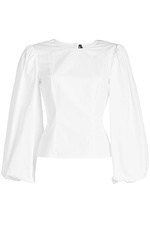 Ballon Sleeve Cotton Top by CALVIN KLEIN 205W39NYC