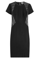 Leather-Paneled Sheath Dress by Vionnet